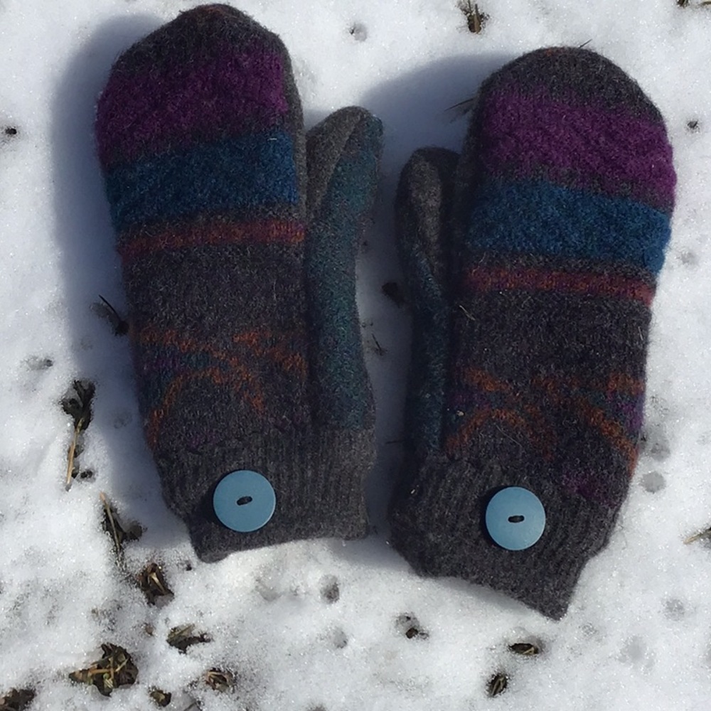 Striped Sweater Mittens